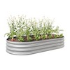 Maliang Oval Large Metal Raised Planter Bed, Outdoor Raised Garden Bed for Vegetables, and Flowers - 4 of 4