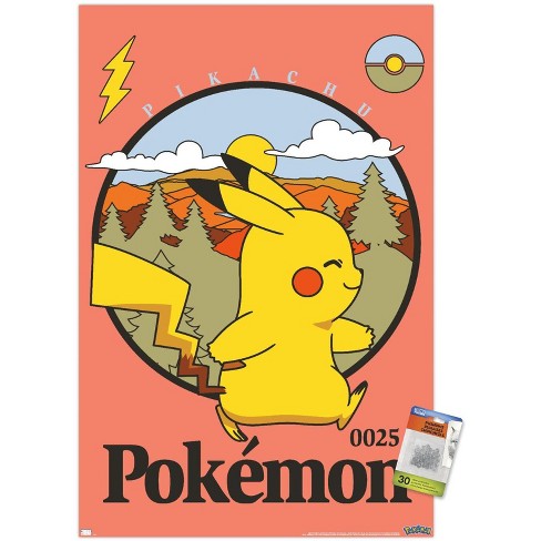 Trends International Pokémon - Kanto Region Wall Poster, 22.375 x 34,  Premium Unframed Version