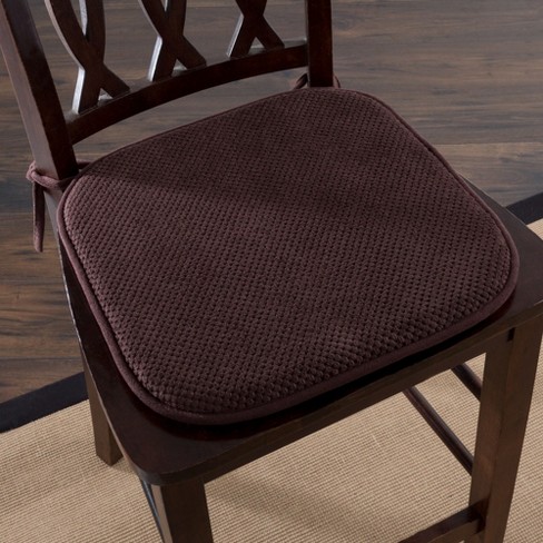 Hastings Home Memory Foam Dining Chair Cushion - Chocolate
