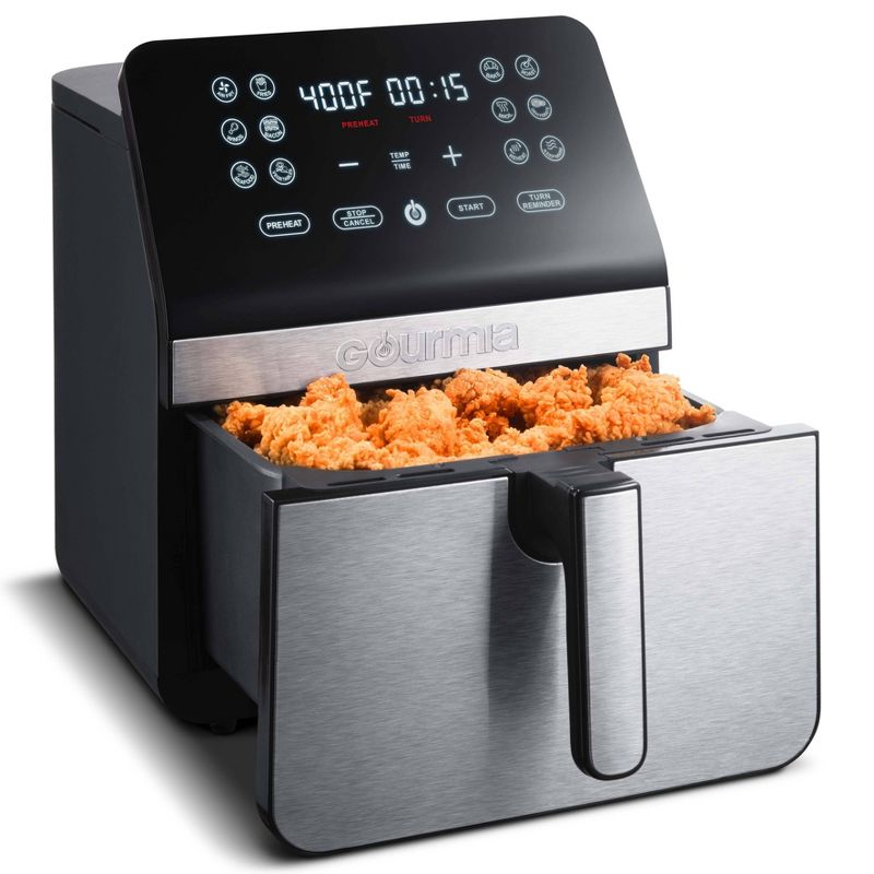 Gourmia 8-Quart Digital Air Fryer, with 12 One-Touch Functions &#38; Guided Cooking - Stainless Steel, 5 of 11