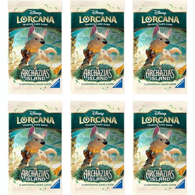 Ravensburger 6 Packs Lorcana 12 Card Booster Pack Lorcana Archazias Island