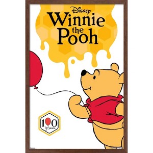 Trends International Disney Winnie the Pooh - 100th Anniversary Balloon Framed Wall Poster Prints - 1 of 4