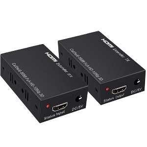 SatelliteSale HDMI Converter Over Ethernet RJ45 Cat 5e/6 Cable PVC Black Adapter 10.2Gbps 4K/30Hz - 1 of 4