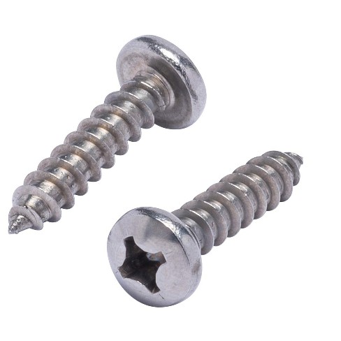 8 x 1-1/4-Inch Phillips Pan-Head Wood Screws, 12-Pack