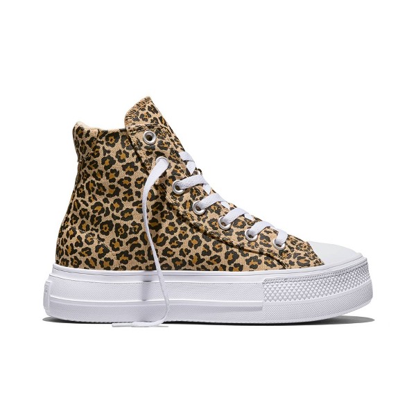 Tenis de caña alta con plataforma para mujer Converse - Leopardo 6