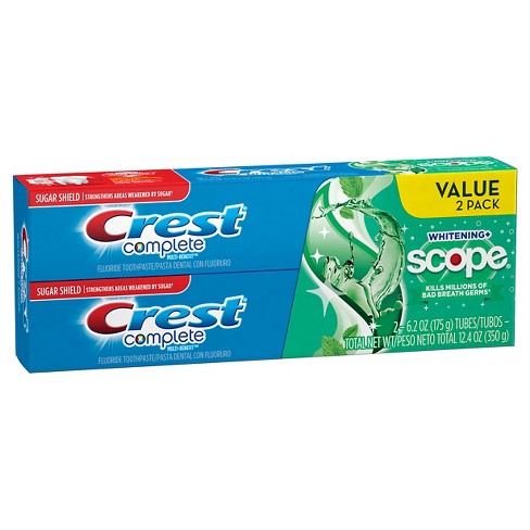 Crest Complete Whitening+ Scope Minty Fresh Striped Toothpaste - 12.4oz ...