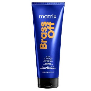 Matrix Brass Off Color Depositing Blue Hair Mask | Neutralizes & Tones Brassy, Orange Hair | For Lightened Brunettes or Dark Blondes - (6.8 oz) - 1 of 4