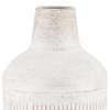HomeRoots 14" Off White And Natural Geometric Metal Cylinder Table Vase - 4 of 4
