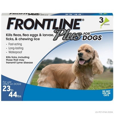 Frontline Plus Flea and Tick Treatment for Dogs - 3 doses