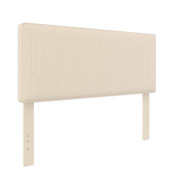 Full/Queen Sloan Corduroy Upholstered Headboard with 3 Adjustable Heights Ivory - Dorel Home Products