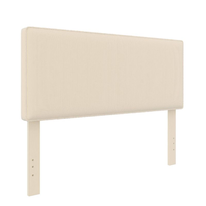 Full/Queen Sloan Corduroy Upholstered Headboard with 3 Adjustable Heights Ivory - Dorel Home Products, 1 of 15