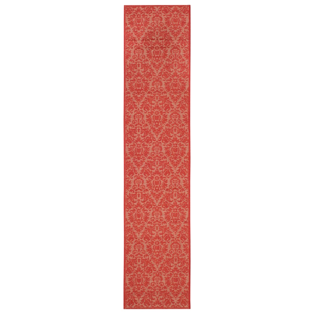2'3inX10' Runner Dorchester Patio Rug Red - Safavieh