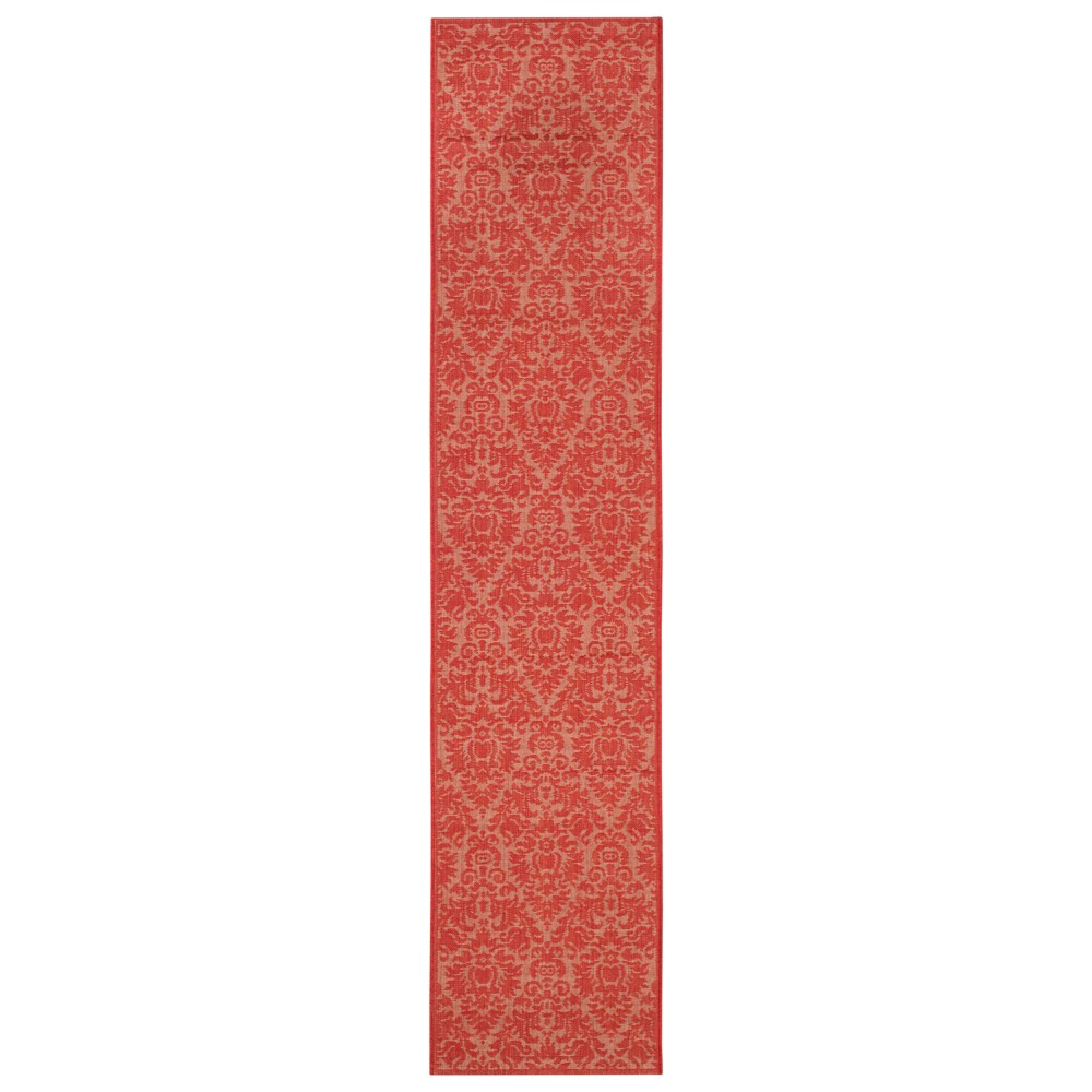 2'3inX10' Runner Dorchester Patio Rug Red - Safavieh