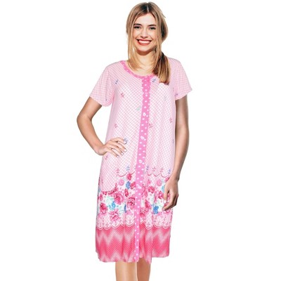 JEFFRICO Womens Nightgowns Short Sleeve Sleepwear Soft Pajama Dress Nightshirts