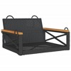 vidaXL Swing Bench Black 24.8"x24.4"x15.7" Poly Rattan - 2 of 4