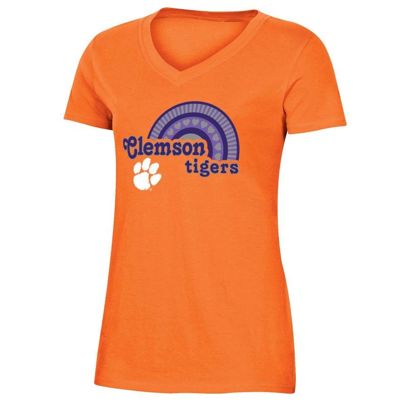 NCAA Clemson Tigers Girls&#39; V-Neck T-Shirt, 1 of 4