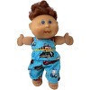 Doll Clothes Superstore Vroom Vroom! Car Print Jumpsuit for 13–14" Baby Dolls – Handmade Fun for Little Drivers - 3 of 4