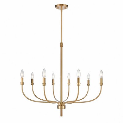 Elk Home Newland 8 - Light Chandelier in  Satin Brass