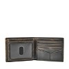 Generic Men's Wade Leather Bifold with Flip ID Wallet, Black - 4 of 4