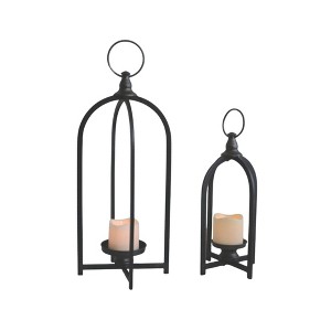 VIP Metal 21.75 in. Black Arch Candle Holder KD Set of 2 - 1 of 1
