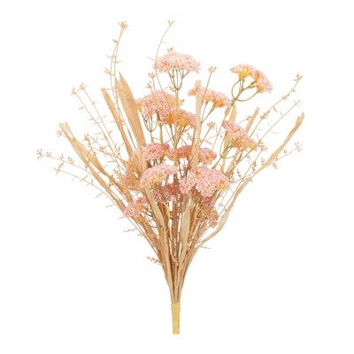 Blush Pink Floral Grass Bush Arrangement Set of 2