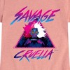 Girls' - Disney Villains - Cruella Savage Fitted Short Sleeve Graphic T-Shirt - 2 of 4