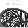 PURPLE LEAF Outdoor Bar Stools Set of 2 Patio Metal Modern Wicker Bar Chairs Woven Aluminum Barstools - 4 of 4