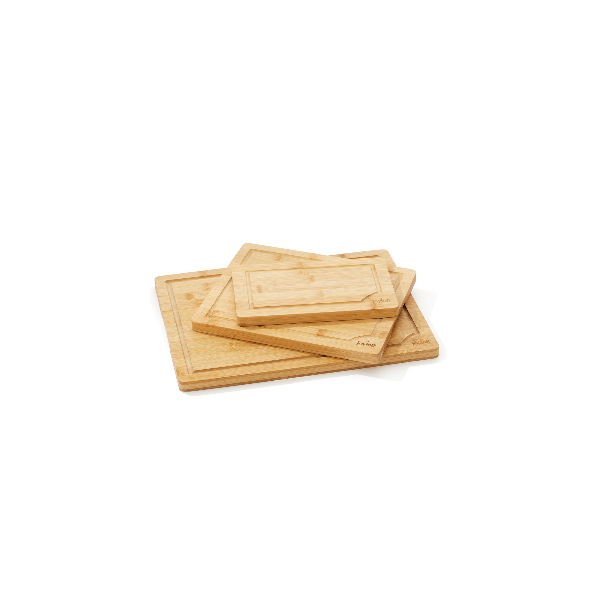 JoyJolt Bamboo Cutting Board Set, Wooden Cutting Boards for Kitchen Wood Cutting Board Set
