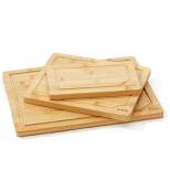 JoyJolt Bamboo Cutting Board Set, Wooden Cutting Boards for Kitchen Non Slip Wood Cutting Board Set