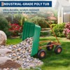 CuisinSmart Poly Dump Cart, 4 Cu.Ft. Heavy Duty 600 LBS Garden Cart, 10" No-Flat Tires & 180° Rotating Handle, for Yard, Landscaping, Gardening - 4 of 4