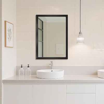 Rectangular Wall Mirror, White Framed Mirror for Bathroom, Bedroom, Living Room & Entryway Decor