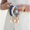 MKF Collection Jasmine 3 Piece Bangle Wristlet and Keychain Set by Mia K- Light Blue Navy - 3 of 4