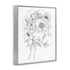 Stupell Industries Line Drawing Botanical Floral Bouquet Over Person Face, 20" x 16" - 3 of 4