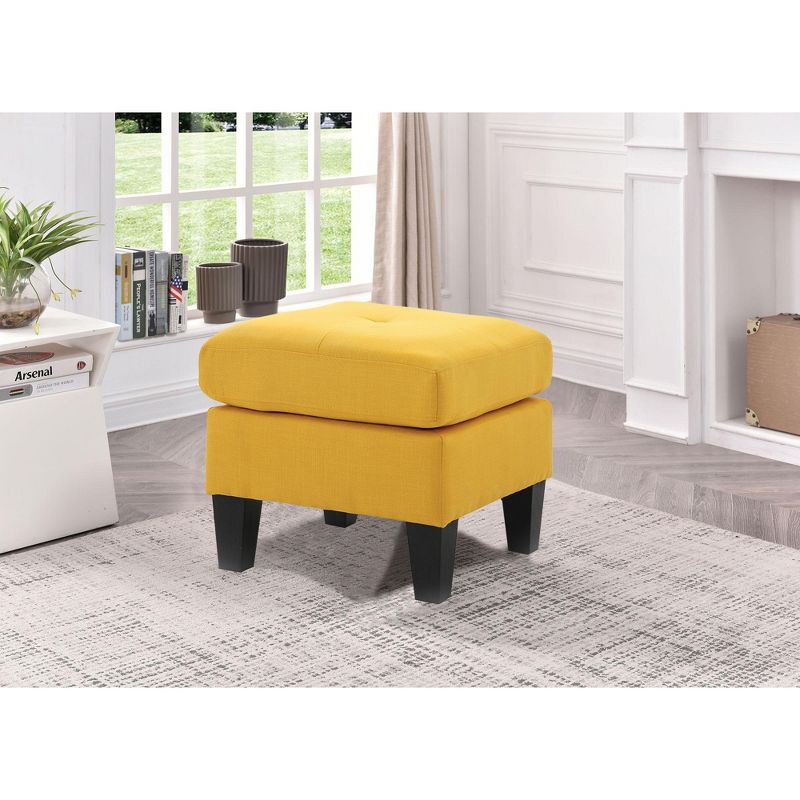 Passion Furniture Newbury Polyester Upholstered Ottoman, 3 of 4