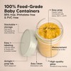 4pk Prep Baby Food Storage Containers, 8 oz Leak-Proof, BPA Free Glass Baby Food Jars for Feeding - 2 of 4