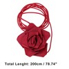 Unique Bargains Satin Rose Flower Adjustable Waist Belt 1 Pc - 2 of 4
