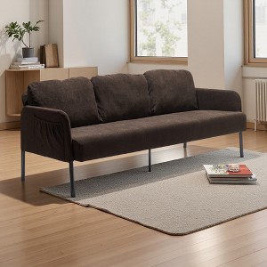 3-Seater Polyester Modern Upholstered Sofa with Deep Seat & Sturdy Legs - 1 of 4