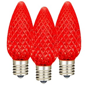 Novelty Lights C9 LED Faceted Christmas Replacement Bulbs Dimmable 25 Pack - 1 of 4