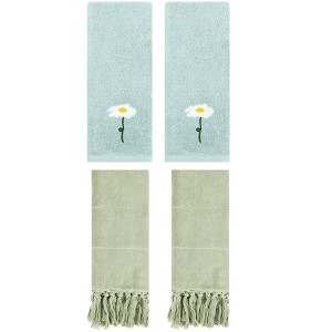 REGALWOVEN 4 Pcs Hand Towels, Absorbent Soft Bath Towel Set for Bathroom - 1 of 4
