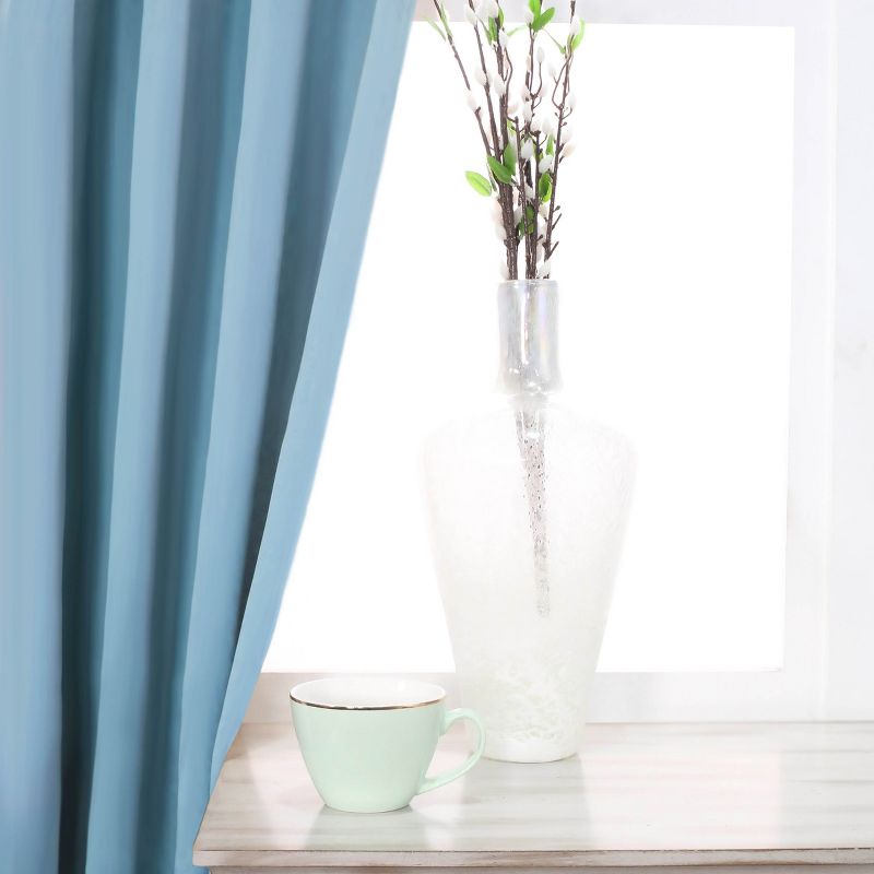 Classic Modern Solid Room Darkening Semi-Blackout Curtains, Set of 2 by Blue Nile Mills, 5 of 6
