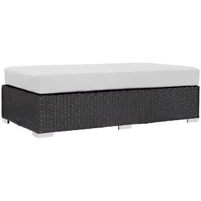 Modway Convene Outdoor Patio Fabric Rectangle Ottoman