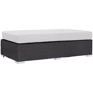Modway Convene Outdoor Patio Fabric Rectangle Ottoman - 1 of 4