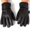 Alpine Swiss Mens Gloves Dressy Genuine Leather Warm Thermal Lined Wrist Strap - 3 of 4