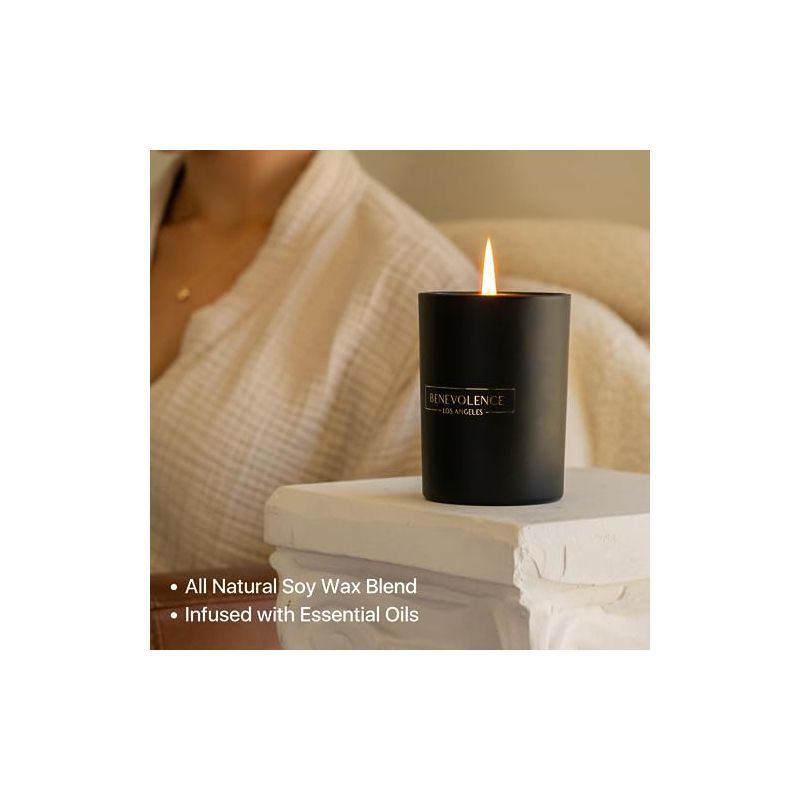 Benevolence LA  Black Wax  Scented Candle, 4 of 8