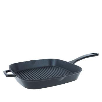 Lodge Cookware Cast Iron 11 Chef Style Square Griddle, Black