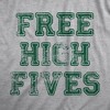 Mens Free High Fives T Shirt Funny Good Vibes Greeting Joke Tee For Guys - Crazy Dog Men's T Shirt - 2 of 4