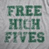 Mens Free High Fives T Shirt Funny Good Vibes Greeting Joke Tee For Guys - Crazy Dog Men's T Shirt - image 2 of 4