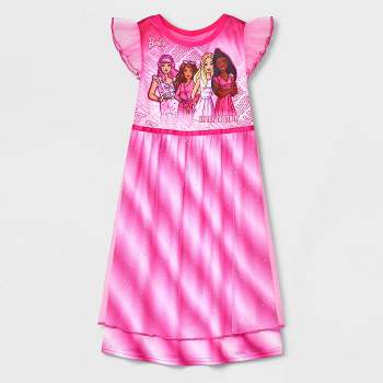 Toddler Girls' Barbie Printed NightGown - Pink