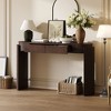 NicBex Modern Wood Grain Console Table with 2 Drawers & Fluted Legs,Oval Entryway Table Foyer Tables for Entryway,Hallway,Living Room - 3 of 4