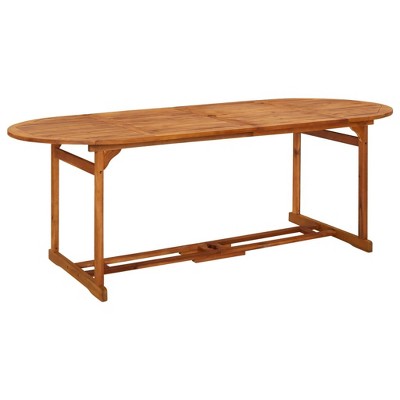 vidaXL Patio Dining Table 86.6 inches x35.4 inches x29.5 inches  Solid Acacia Wood